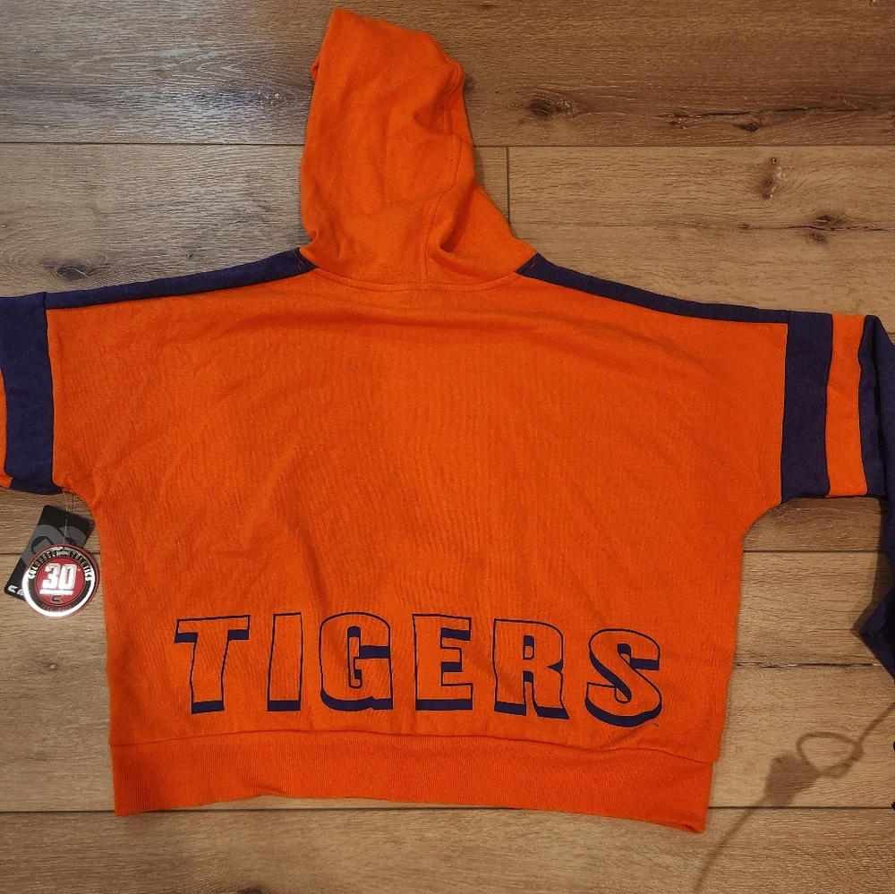 Women's Colosseum Orange Clemson Tigers Throwback Stripe Arch Logo Cropped Large - Picture 3 of 6